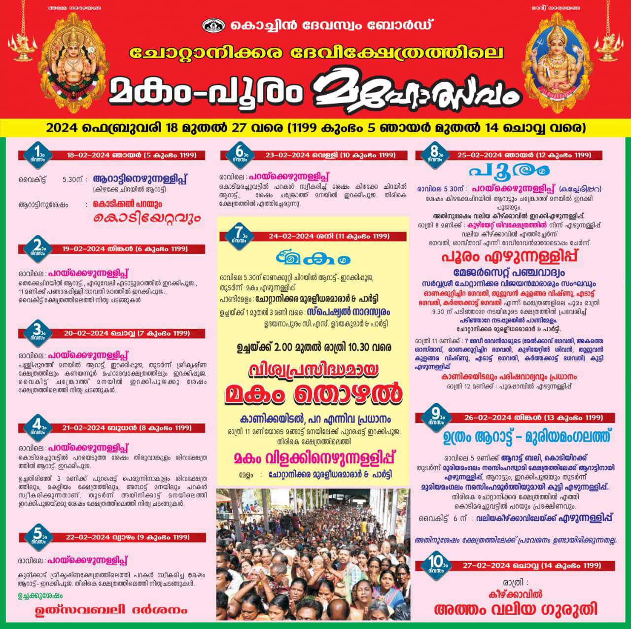 Chottanikkara Bhagavathy Temple Mahotsavam 2024